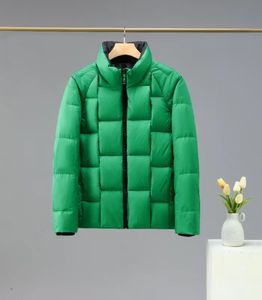 2022 Britse klassieke Retro Men's Down Jackets Winter Pure Color Business Jacket Parker voor man waterdicht met winddichte maat M-3XL Green