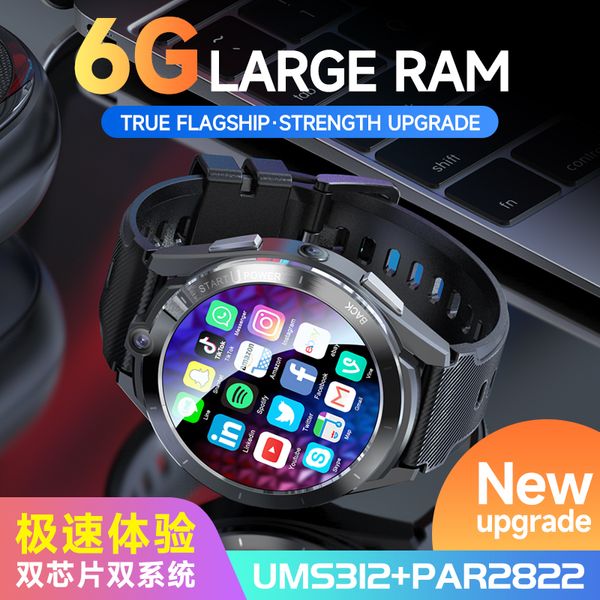 2022 reloj inteligente de negocios 6G RAM 128G Android 11 Sistema dual y chip Teléfono inteligente Reloj hombres mujeres 4G GPS WiFi 8MP Cámara bluetooth Smartwatch