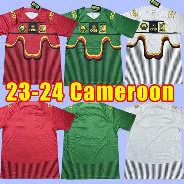 2023 CAMERÚ camisetas de fútbol local visitante tercero ABOUBAKAR 10 ONDOUA 24 HONGLA 18 MBEUMO ONANA 23 N'KOUDOU 7 CHOUPO-MOTING BAHOKEN Copa del mundo Camisetas de fútbol Fans Player