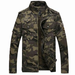 2022 Camouflage Pilot Bomber Veste Hommes Automne Armée Militaire Hommes Veste Manteau Tactique Coupe-Vent Mâle Vestes Outwear T220816