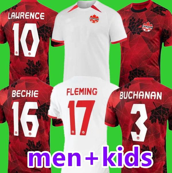2022 Canadá Jerseys de fútbol Hombres Kit para niños Mujeres Uniforme Equipo Nacional DAVIES DAVID Copa Mundial 2023 Maillot 22 23 HOILETT LARIN CAVALLINI LARYEA EUSTAQUIO Camiseta de fútbol