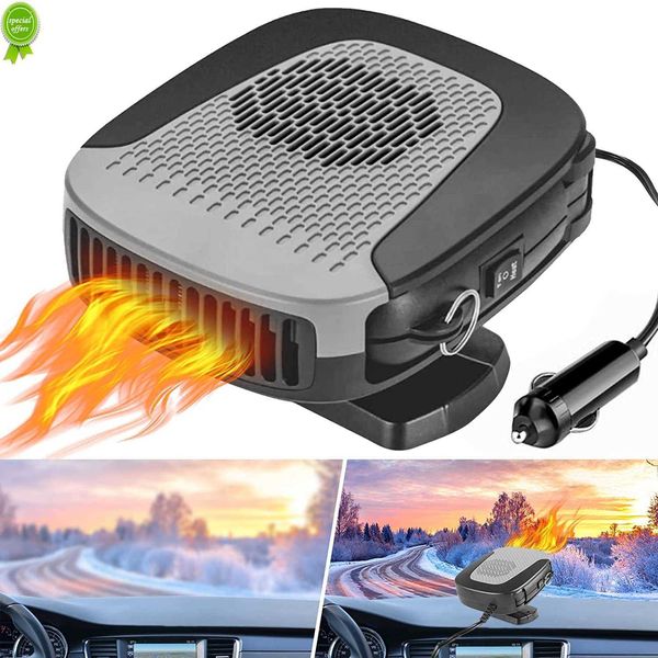 2022 chauffage de voiture Portable chauffage de voiture 12V 150W désembueur de pare-brise de voiture chauffage rapide ventilateur de refroidissement 2 en 1 Modes chauffage de voiture