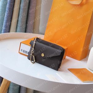 2022 KARTENHALTER RECTO VERSO Mode Damen Mini Zippy Braun Geldbörse Geldbörse Tasche Gürtel Charm Schlüsseltasche Pochette Accessoires 69431238W