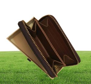 2022 Kaarthouders Classic Brown Flower Design Short Wallet Men Women Merk Wallet Single Zipper Coin Purse met geschenkdoos houders B9929401