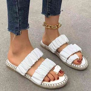 2022 Casual Outdoor Slippers Mode Dames Ademend Sandalen Zomer Vrije tijd Schoenen Dames Non-Slip Dia's Home Sandal Flip Flops Y220412