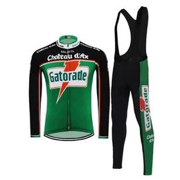 2022 chateau d'ax gatorade equipe camisa de ciclismo 19d gel almofada calças bicicleta conjunto secagem rápida primavera outono mtb ropa ciclismo longo slee318p