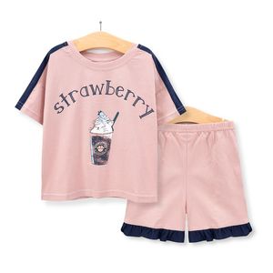 2022 Kinderkleding Nieuwe T-shirts Zomer Kinderkleding Jongens en meisjes dunne tweedelige set