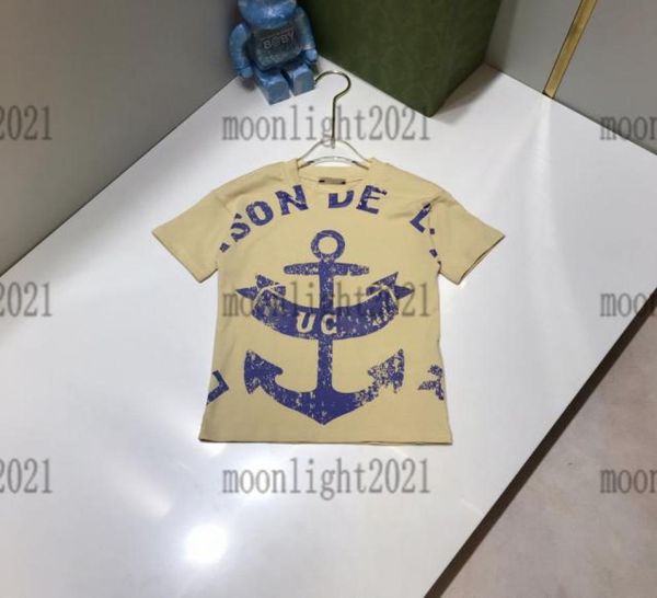 2022 T-shirts pour enfants Marque Designer T-shirts en coton pour enfants T-shirts à manches courtes avec impression d'ancre T-shirts à col rond T-shirt de mode haut de gamme 8668933