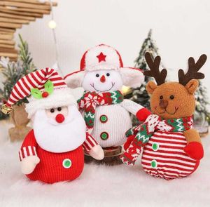 2022 sacs de pomme de Noël décorations pour la maison sac cadeau de Noël sac de bonbons bonhomme de neige sac à cordon sac festival fête fournitures jouets en peluche décor en gros Alkingline