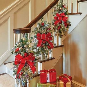 2022 Kerstdecoratie trap Garland Garland Home Interieur Decoratie Pendant Festivalbenodigdheden