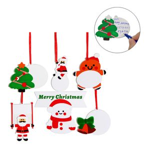 2022 Navidad DIY colgante 6 juegos PVC árbol de Navidad colgante adorno colgante