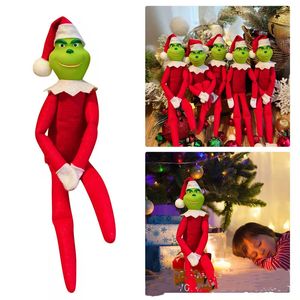 2022 Christmas Grinch Hangende hanger Red Green Xmas Tree Decorations Gnome Kids Gifts C44