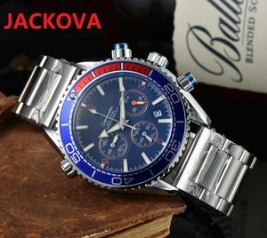 2022 Montre généreuse classique entièrement en acier inoxydable Chronographe Calendrier Militaire Japon Quartz en gros cadeaux masculins montre-bracelet tous les sous-cadrans fonctionnent