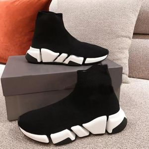 2023 Topkwaliteit Speed Trainer Sokken Schoenen voor Heren Dames Triple Zwart Wit Rood Grijs Casual schoenen Modeontwerper Sneakers Enkellaars s1s