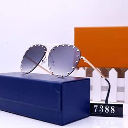 2022 Classic Round Design UV400 Eyewear Pilot Gafas de sol Metal Gold Frame Gafas de sol Hombres Mujeres Espejo Gafas de sol Polaroid glass Lens