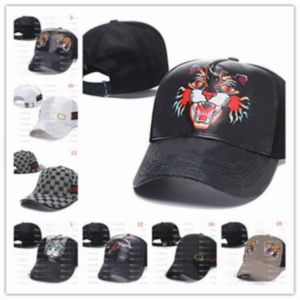 2022 Klassieke topkwaliteit piekkappen slang Tiger Bee Luxurys Mens Damesontwerpers Cat Canvas Men Honkbal Fashion Women Sun Hats Barrel Cap H1