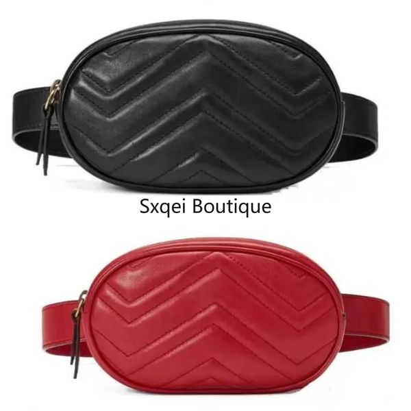 2022 Sac de taille classique pour femmes Sac de poitrine en cuir véritable taille sac à main de haute qualité épaule support de téléphone portable sacs de mode