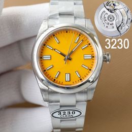 2022 Clean Factory Mens Luxury Watches V11 Automatique Affaire en argent Automatique Dalle Jaune Sapphire Verre Datejuste Eta3230 Waterproof Watch 904L265A