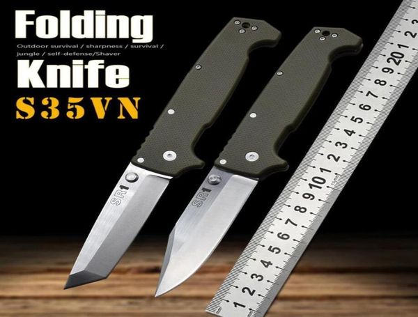 CHAUD!2022 62L SR1 SR2 Couteau pliant S35VN BLADE G10 ACIER PORCHE SURVIAL POCKET COUDS EXTÉRIEUR CAMPING HUNTING EDC Tools7001169