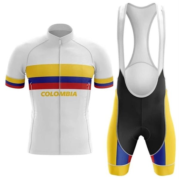 2022 Colombie Maillot de Cyclisme Ensemble D'été VTT Vêtements Pro Vélo Maillot Costume De Sport Maillot Ropa Ciclismo232N