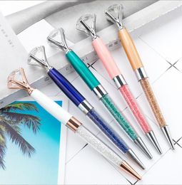 2022 Stylo Diamant Coloré Grand Stylo Cristal Diamant Stylos À Bille Papeterie Stylo À Bille Huileux Rotation Twisty Noir Recharge Gratuit DHL