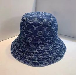 2022 Cowboy emmer hoed Casual luxe unisex caps dames heren designer hoeden cool casquette denim print gemonteerd pet heren banie 22051305r