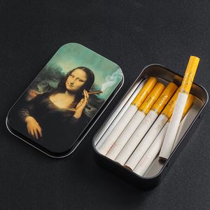 2022 Cajas de cigarrillos creativas Caja de tabaco triturado 20 palos Caja enrollada a mano Cajas portátiles para hombres Conjunto de fumar