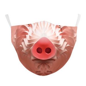 2022 máscara protectora de impresión Digital de labios creativos máscara de algodón ajustable antipolvo para niños