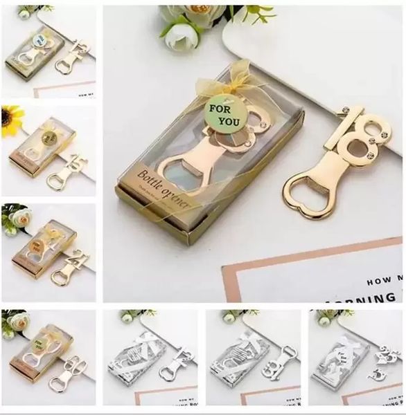 2022 Creative Nombre Ouvre-bouteille Douche Party Favor Boîte-cadeau Emballage Cadeau De Mariage Bière Ouvre-Bouteille De Vin Kitched Accessoires Bar Outils Xu