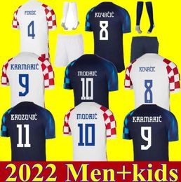Maillot de football de l'équipe nationale de Croatie MANDZUKIC BREKALO MODRIC PERISIC KALINIC maillot de football 22 23 RAKITIC CrO KOVACIC aTiA hommes uniformes de kit pour enfants CALCIO