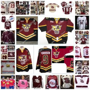 Maillot de hockey cousu sur mesure OHL Peterborough Petes 2022 8 Ryan Gagner 27 James Guo 5 Quinton Page 7 Shawn Spearing 17 Zack Lewis 30 Tye Au