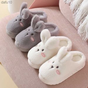 2022 Leuke Pluche Dier Slippers Vrouwen Mooie Bunny Konijn Slides Indoor Slaapkamer Platform Slippers Pluizige Harige Zachte Zool Schoenen L230704