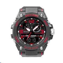 2022 CWP Montres étanches Homme Sport Horloge SMAEL Marque Rouge Couleur LED Électronique Chronographe Date Automatique Montre-Bracelet Sports De Plein Air Cadeau