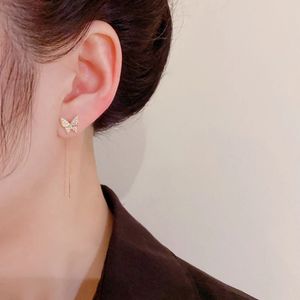 Boucles d'oreilles papillon pour femmes, lustre suspendu, ligne Simple et délicate, Style coréen, nouveaux bijoux 2022, 2022