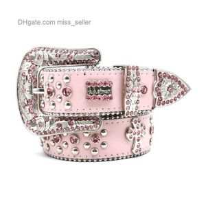 2022 Designer Belt BB Simon Guangzhou Rhinestone Belt For Women Handmade Persoonlijkheid Mode Trend Hip Hop Punk Style Belt Miss verkoper 314G