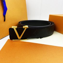 Ceinture de créateur de luxe pour femmes et hommes, à la mode classique, noir, rouge, blanc, bleu, boucle lisse, bracelet en cuir véritable, 3,8 cm, livré avec boîte-cadeau et sacs à main