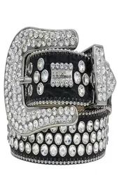 2022 Cintura firmata Simon Cinture per uomo Donna Cintura con diamanti lucidi Nero su nero Blu bianco multicolore con strass scintillanti come regalo HOT7059783