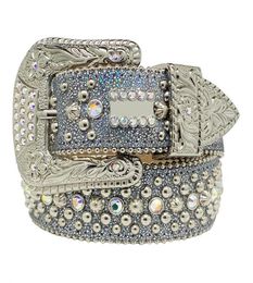 2022 Cinturón de diseñador Cinturones Simon para hombres Mujeres Cinturón de diamantes brillantes Diamante de imitación de lujo Roca multicolor Hecho a mano9430625