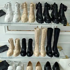 2022 Designer Laarzen Merk Hoge Kwaliteit Monolith Rois Boot Heren Dames Laarzen Enkellaarsjes Leer Nylon Afneembare Tas Laarsjes Militaire Geïnspireerde Combat Schoenen