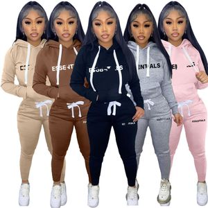 2024 Designer Marque Polaire Survêtements Femmes Costumes de jogging Sweat à capuche Pantalon Lettre Imprimer 2 pièces Ensembles à manches longues Sweatsuits Tenues Vêtements décontractés 8901-5