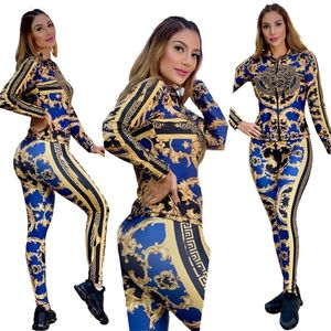 2024 Designer Merk Joggingpak Vrouwen Trainingspakken print jas broek 2 delige sets Lange Mouw Trainingspakken sportkleding casual herfst winter Kleding Dame Outfits 8980-6