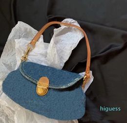 2022-Bolsos de tela vaquera de diseñador, bolsos de compras de gran capacidad, bolsos de mano para mujer, nuevos bolsos de hombro de moda, bandolera de lona