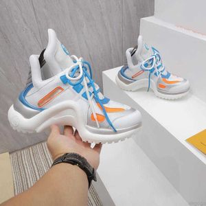 2022 Chaussures habillées de créateurs à lacets Archlight Runway Baskets en cuir tweed blanc avec boîte