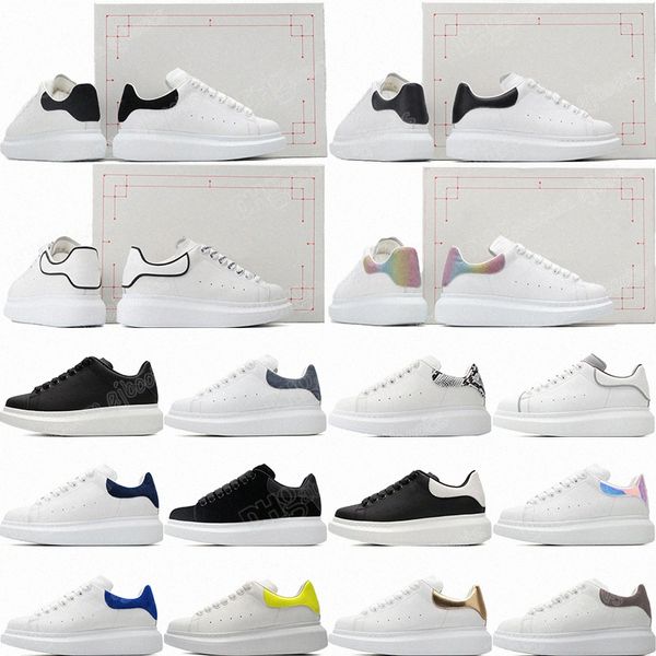 2022 Designer Logo Oversized Casual Shoes White Black Leather Luxury Velvet Suede Womens Alpargatas Trainers mens women Blue Flats Lace Up Platform Sole zapatilla de deporte