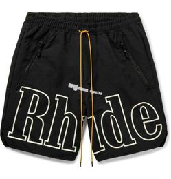 2022 Designer Hommes RH Limited Rhude Shorts Summer Swim Court Longueur du genou Hip Hop High Street Sports Training Pantalons de plage Taille élastique M-3XL