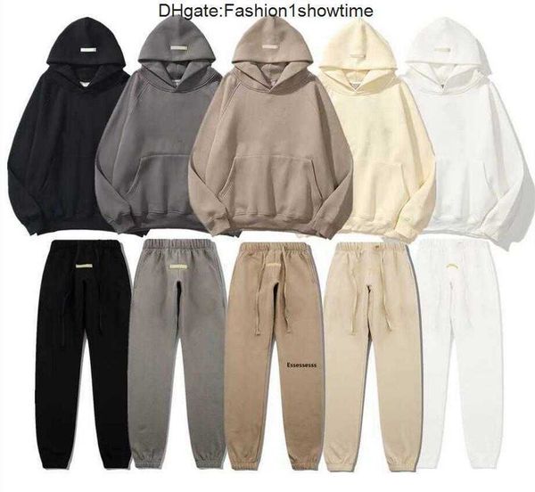 2022 Diseñador Hombres Mujeres tejer Essentia Suéter con capucha primavera de gran tamaño Otoño Miedo Ess Silicon Skateboard High God Hoody Unisex con capucha BTYF