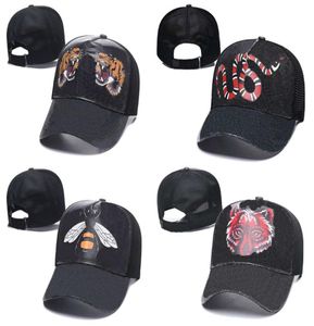 2022 Designer Mens Baseball Caps Femme Marque Tiger Head Chapeaux Bee Serpent Léopard Os brodé Hommes Femmes Casquette Sun Hat Gorras2535063