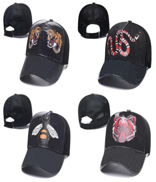 2022 Designer Mens Baseball Caps Femme Marque Tiger Head Chapeaux Bee Serpent Léopard Os brodé Hommes Femmes Casquette Sun Hat Gorras4124109