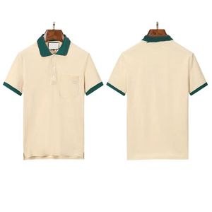 2023 Designer Polo Shirts Mannen Casual Polo Mode Snake Bee Print Borduurwerk T-shirt High Street Heren Polo maat M-3XL