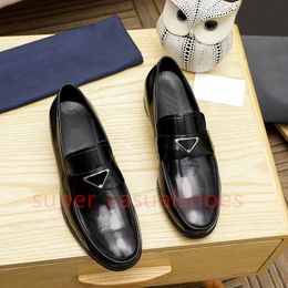 Chaussures de créateurs Landes italiennes hommes robes chaussures classiques mocassins noirs en cuir authentique Bureau de mariage chaussures décontractées chaussures